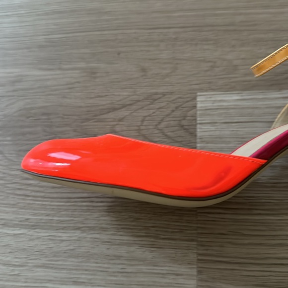 Never Worn J. Crew Patent Leather Colorblock Ankle Strap Pumps - Picture 11 of 12